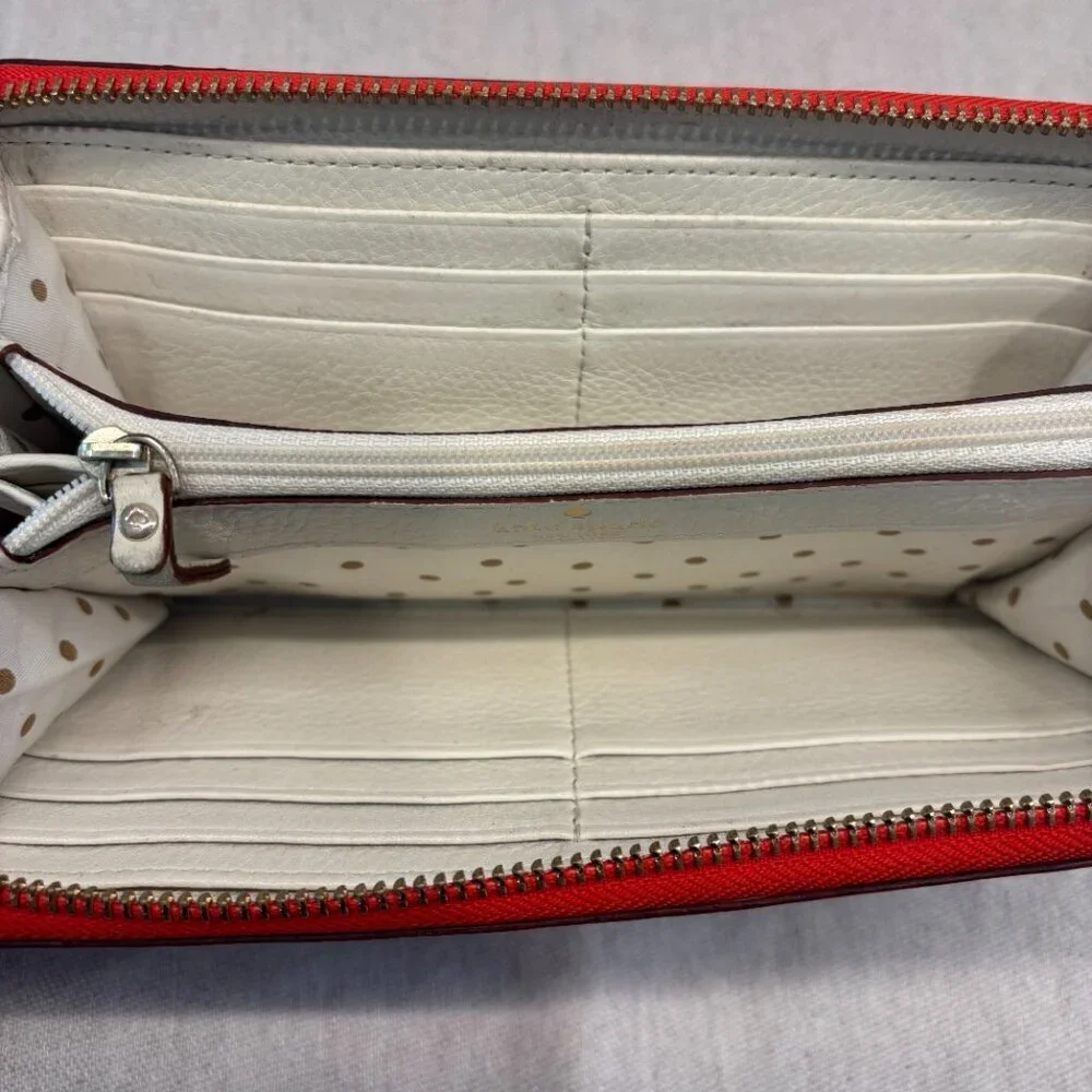 Kate Spade Zip-Around Continental Wallet - Coral/Orange
